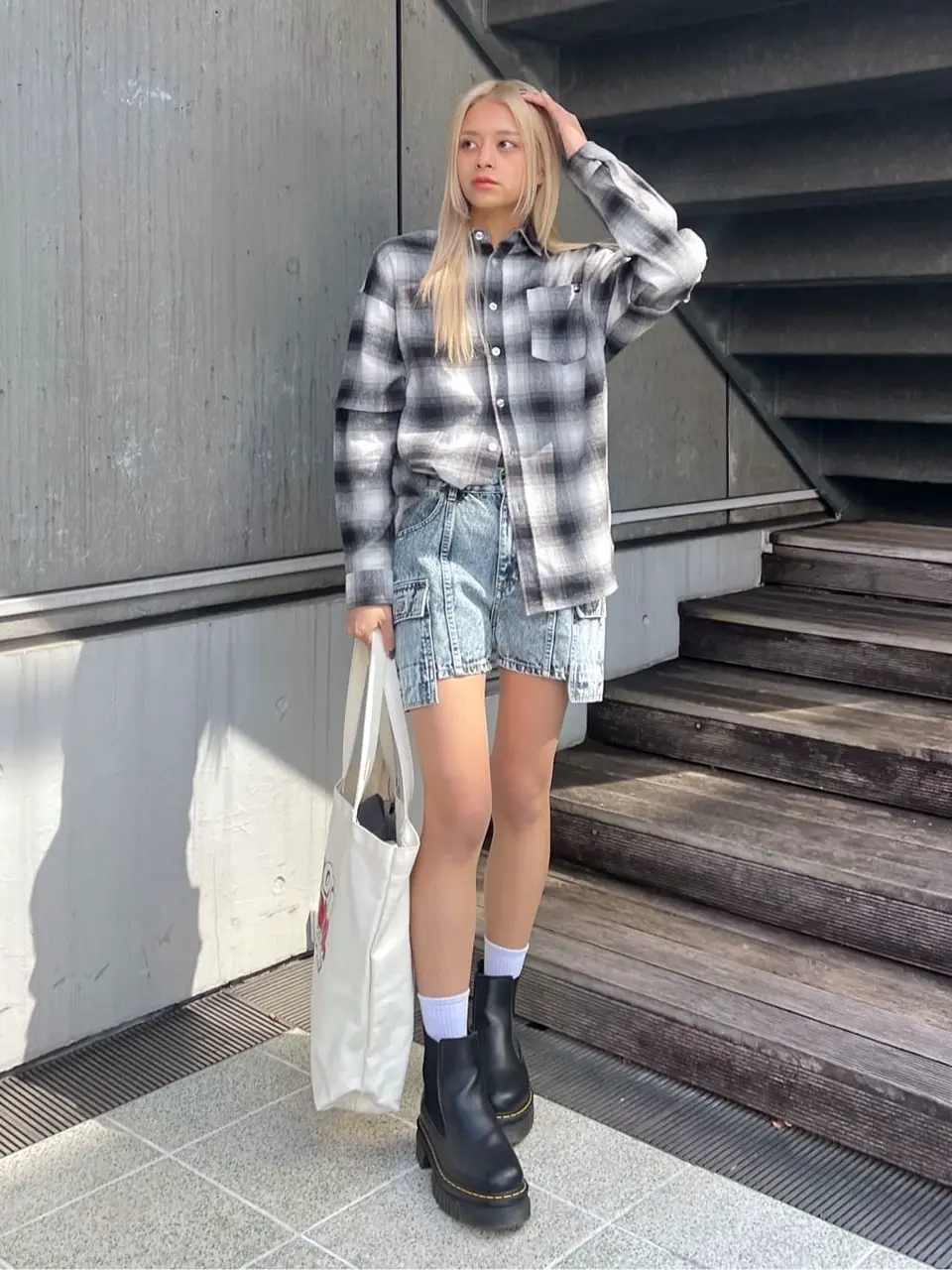 DOUBLE LOGO CANVAS TOTE BAG X-girl – calif（カリフ）公式サイト