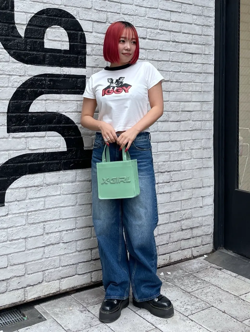 X-girl×ジョジョの奇妙な冒険SC IGGY S/S BABY TEE – calif（カリフ