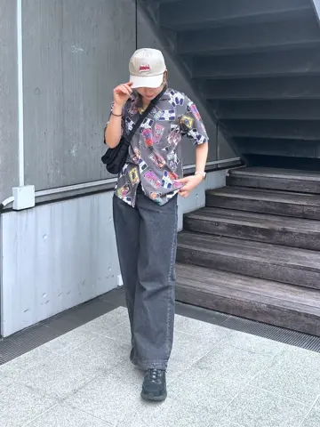 X-girl×ジョジョの奇妙な冒険SC TAROT OPEN COLLAR SHIRT