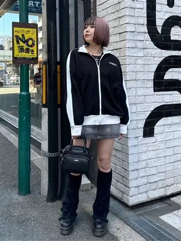 CONTRAST STRIPE ZIP UP SWEAT X-girl – calif（カリフ）公式サイト