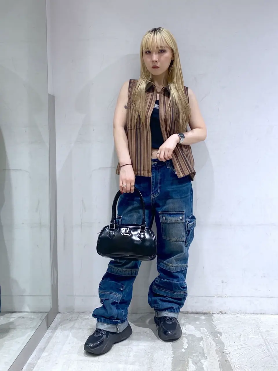 MULTI STRIPE SLEEVELESS SHIRT X-girl – calif（カリフ）公式サイト