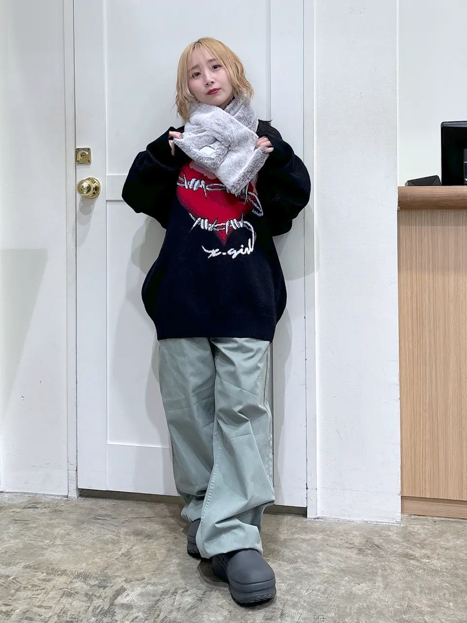 マフラー・ストール Hashtag DDD Cute Tassel Sable Scarf セール】 ☆カラフルチェックストール （マフラー・ショール