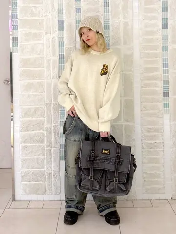 X-girl / POP LOGO JACQUARD KNIT TOP – calif（カリフ）公式サイト