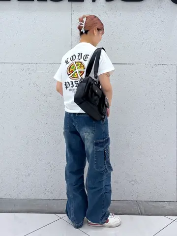 【X-girl】PEACE PIZZA S/S TEE / WHITE X-girl tシャツ PEACE PIZZA S/S TEE レディース : ZOZOTOWN