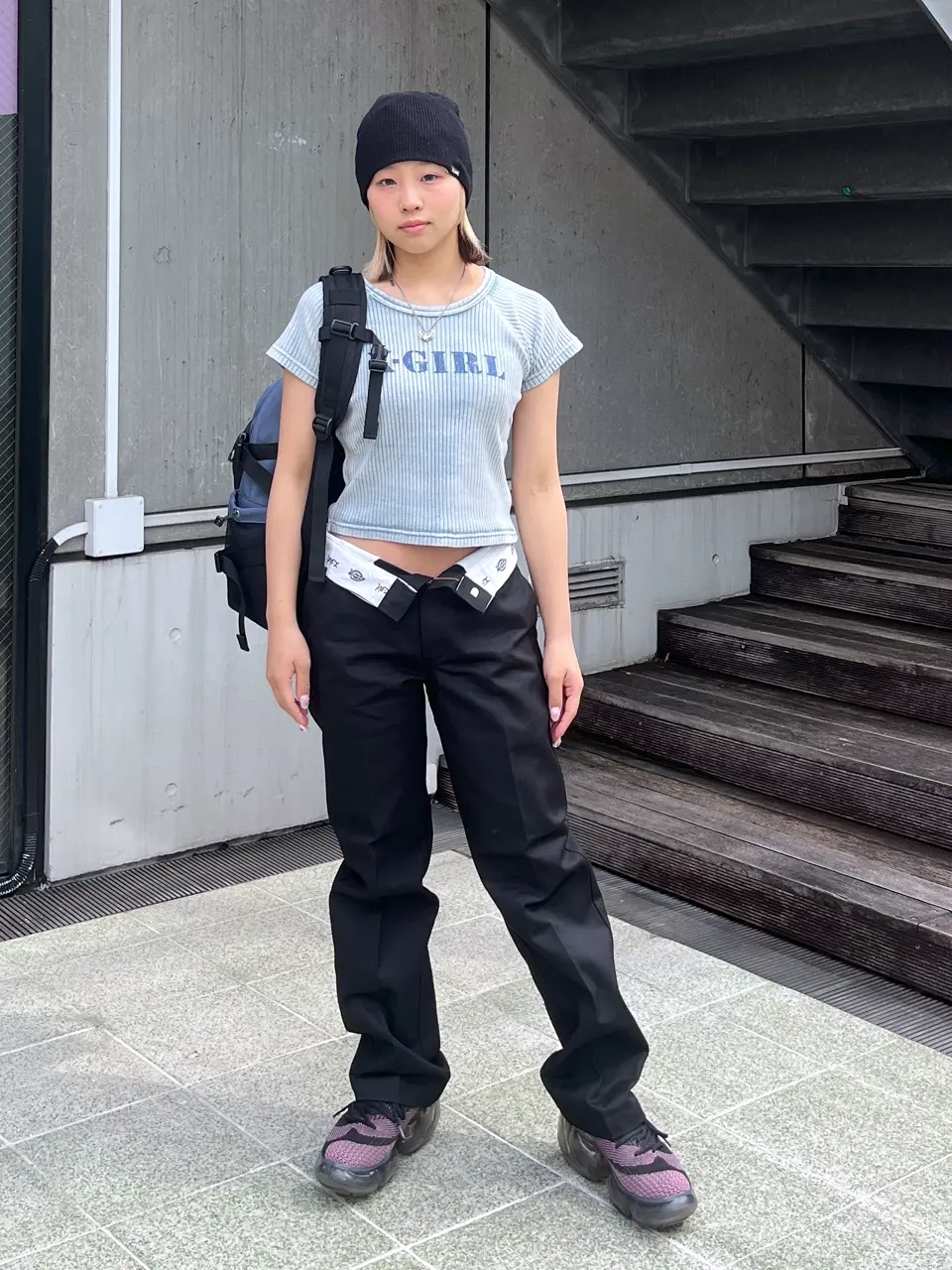 X-girl バンジーコードバックパック✨️NEWカラー : グレー✨️PC収納付き X-girl エックスガール X-GIRL BUNGEE CORD BACKPACK バンジー
