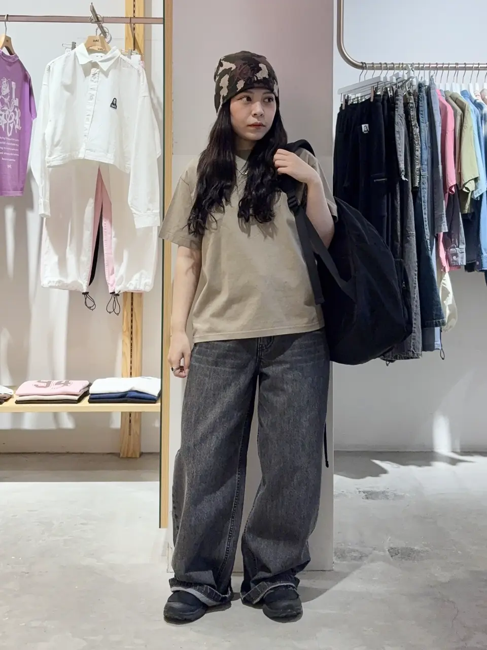 X-girl x Champion POCKET S/S BIG TEE DRESS（ワンピース