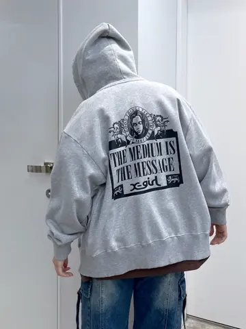 トップス X-girl WORDS FACE SWEAT HOODIE MESSAGE AND FACE FADED ZIP UP SWEAT HOODIE – calif（カリフ