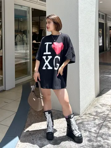 STENCIL I LOVE XG LOGO S/S BIG TEE DRESS（ワンピース）｜X