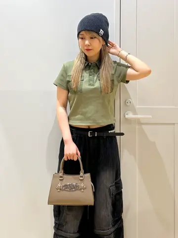 ポロシャツ ポロ WOVEN MIX POLO TOP レディース WOVEN MIX POLO TOP – calif（カリフ）公式サイト