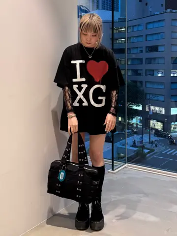 STENCIL I LOVE XG LOGO S/S BIG TEE DRESS – calif（カリフ