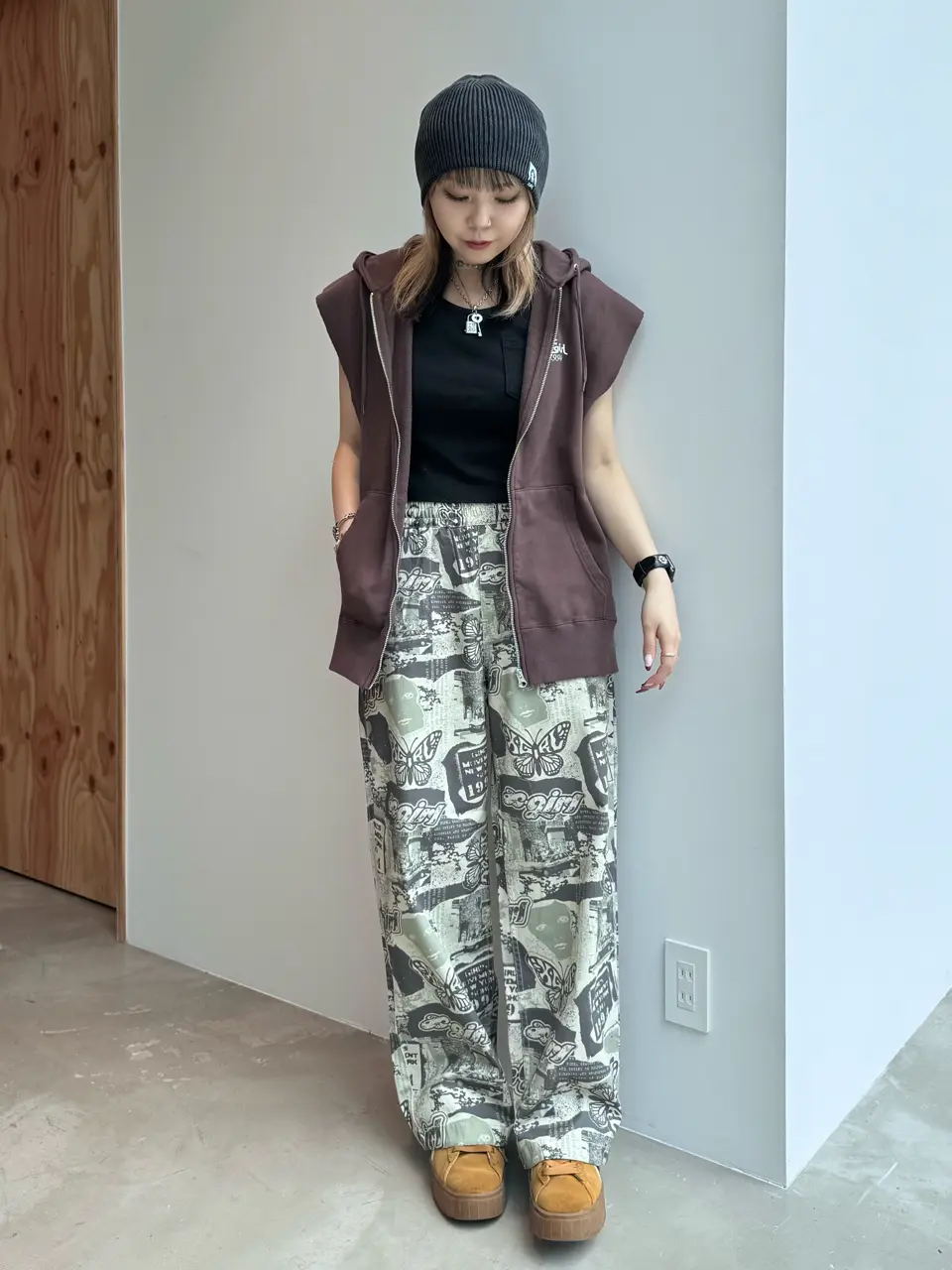 ベスト ジレ DISTRESSED CIRCLE LOGO ZIP UP SWEAT VEST レディース メンズ DISTRESSED CIRCLE LOGO ZIP UP SWEAT VEST – calif（カリフ