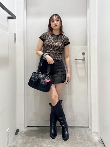 国内配送★X-girl★DOUBLE POCKET FAUX LEATHER HAND BAG 2色 X-girl｜DOUBLE POCKET FAUX LEATHER HAND BAG 【X-girl