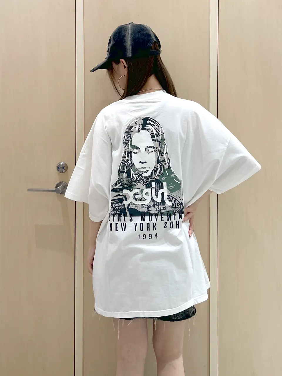 X-girl エックスガール COLLAGE CAMO FACE S/S BIG TEE DRESS コラージュカモ フェイス 半袖 ビッグT ドレス 105253041004 / 2025SUMMER / BOX LOGO AND FACE S/S BIG TEE DRESS（ワンピース）｜X-girl