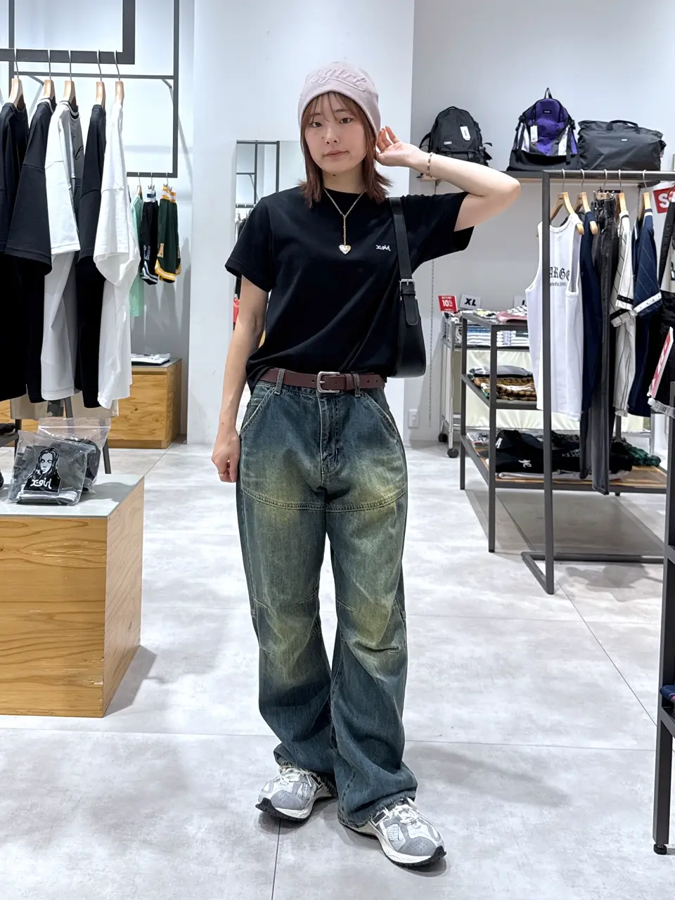 ♡❤X-girl×エックスガール＊フード取り外し可 裏地星柄ダッフルブルゾン❤♡ ♡❤X-girl×エックスガール＊フード取り外し可 裏地星柄ダッフル