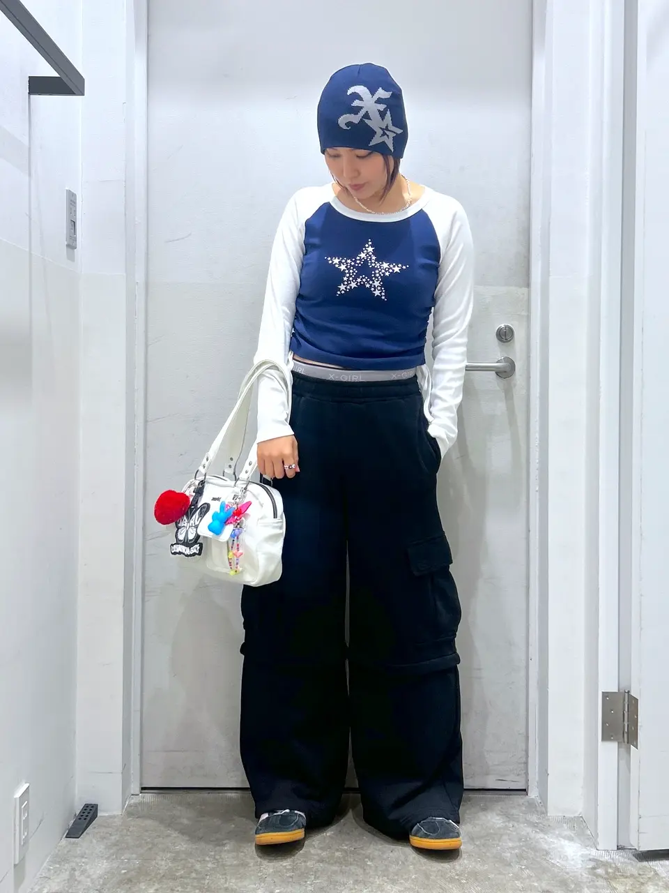 X-girl◆レディース衣料/O/コットン/105201031003 JERSEY WOVEN MIX PANTS X-girl – calif（カリフ）公式サイト