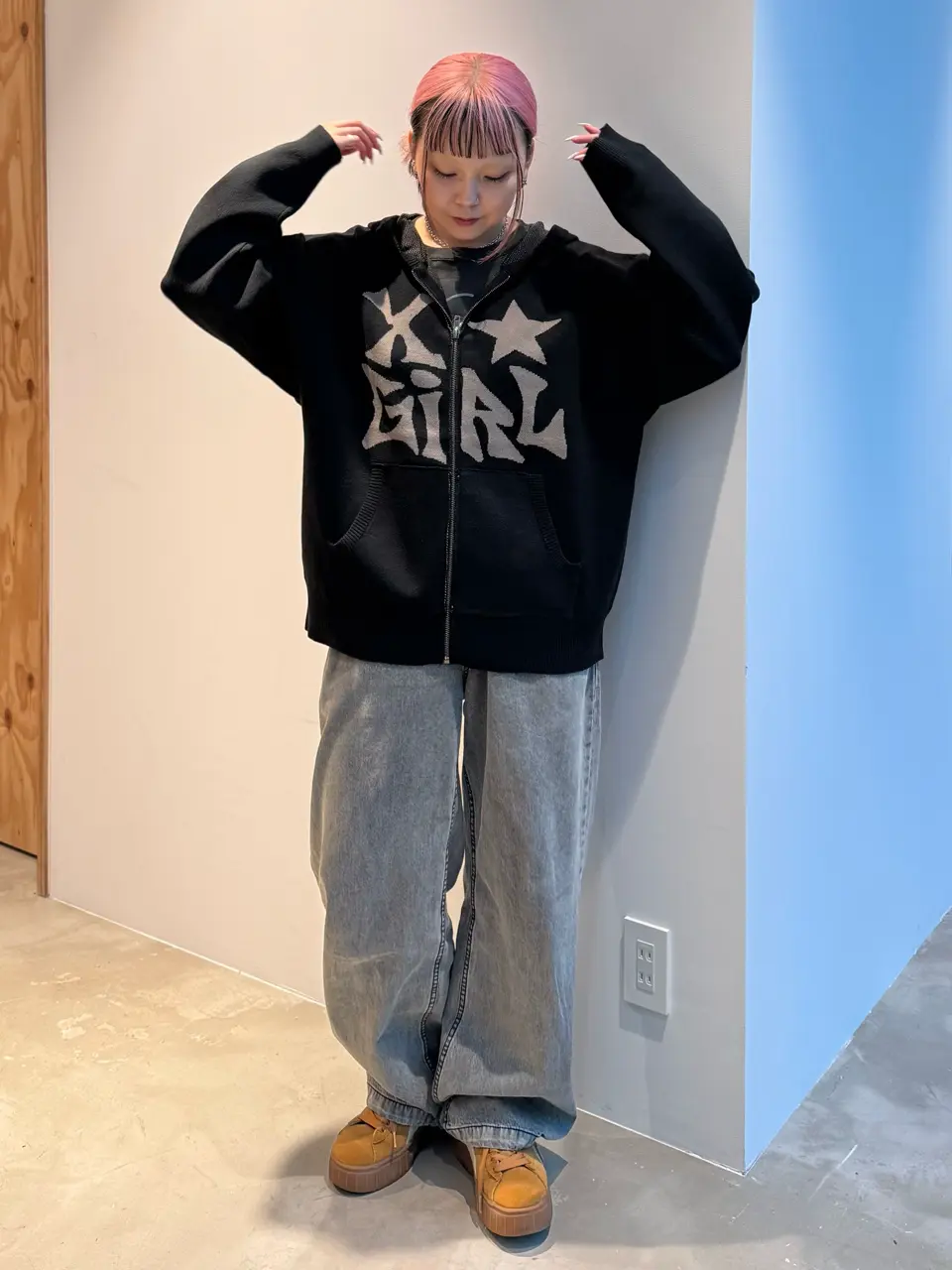 X-girl BICOLOR JACKET & PANTS セットアップ X-girl（エックスガール）の「3WAY BICOLOR JACKET（ナイロン