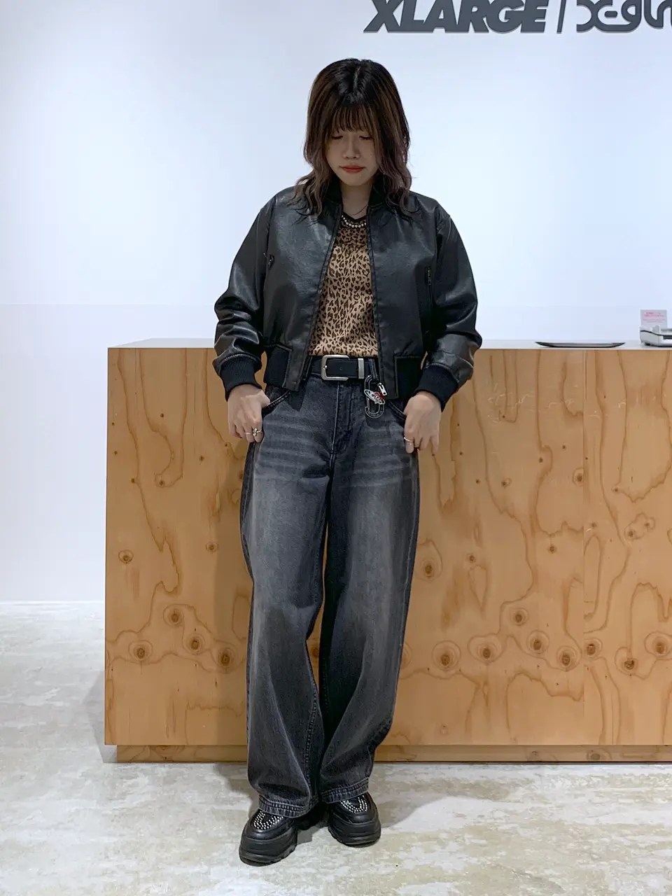 ジャケット・アウター X-girl DISTRESSED FAUX LEATHER COMPACT DISTRESSED FAUX LEATHER COMPACT BLOUSON – calif（カリフ