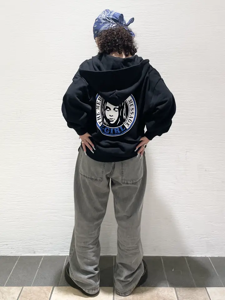 CIRCLE LOGO AND FACE ZIP UP SWEAT HOODIE – calif（カリフ