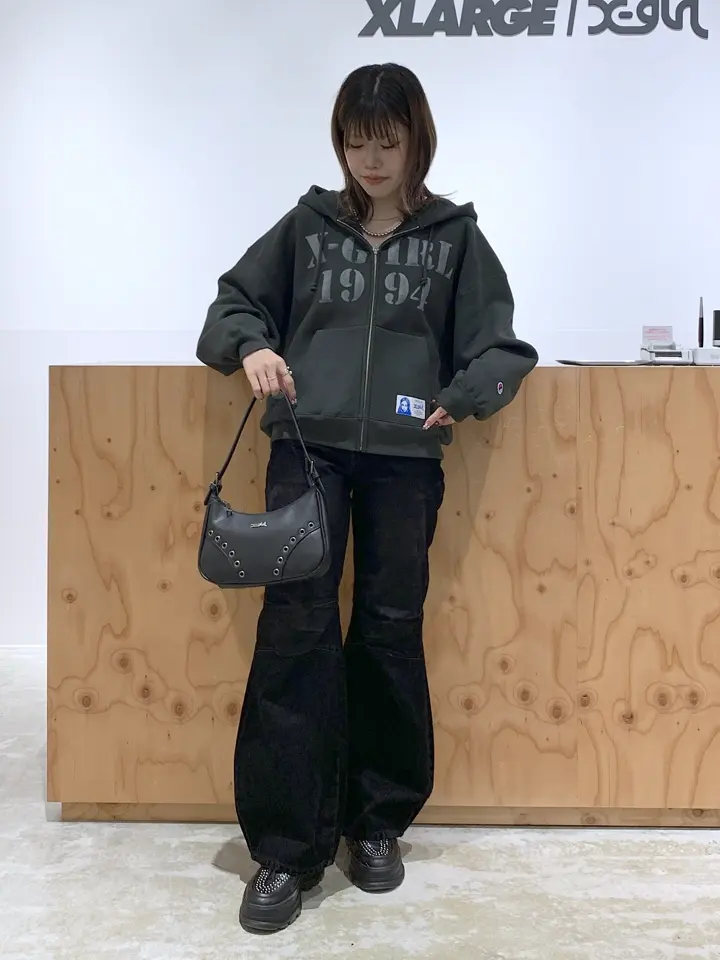 りり　チャコールグレーXS XSサイズあり】刺繍レースxチュールスリーブストレッチ