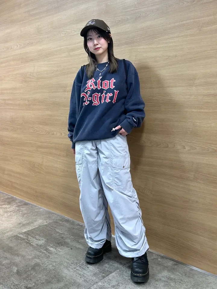 X-girl × Champion REVERSE WEAVE FADED LOGO SWEAT TOP – calif