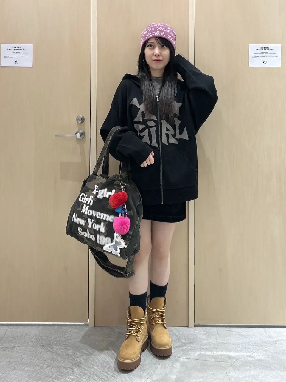 新品 140  ダウン80% エックスガール 黒 星柄 221006097.jpg