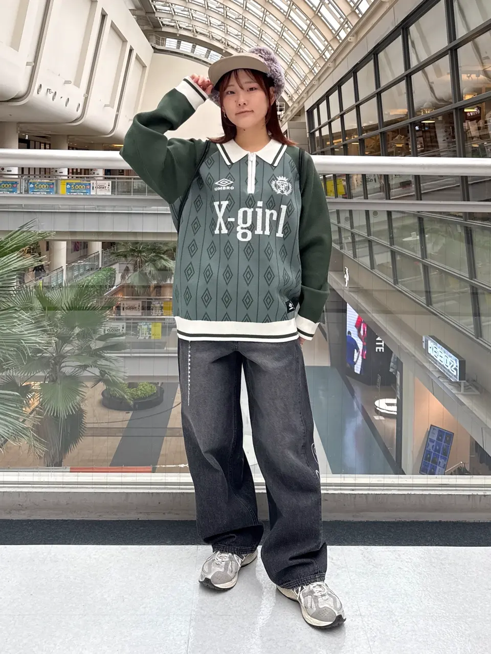 X-girl x UMBRO HALF ZIP JACQUARD KNIT TOP – calif（カリフ）公式サイト