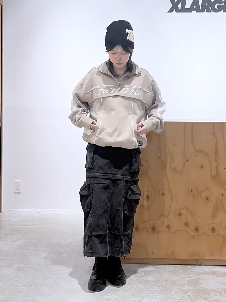 FACE LABEL HALF ZIP SWEAT TOP – calif（カリフ）公式サイト