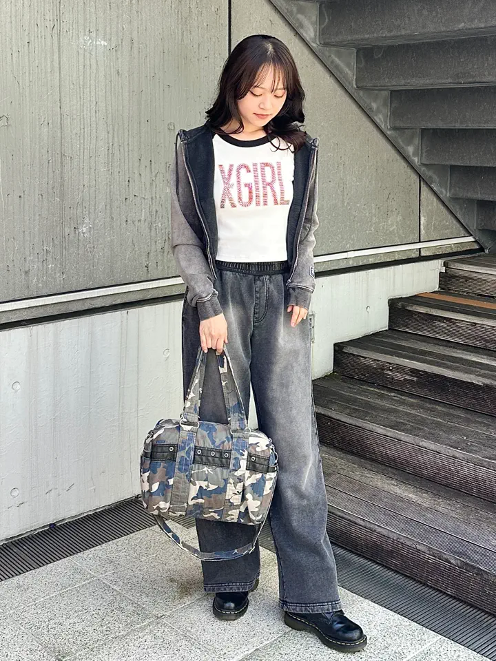 RHINESTONE VERTICAL LOGO RAGLAN S/S BABY TEE – calif（カリフ）公式