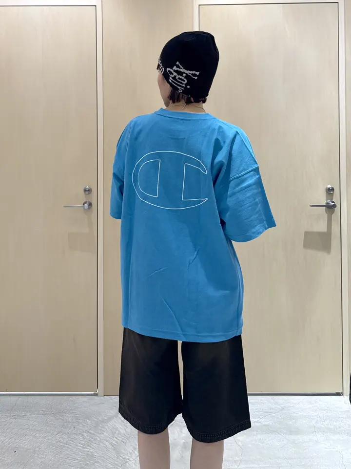 Champion for X-girl REVERSE WEAVE FACE LABEL S/S TEE – calif
