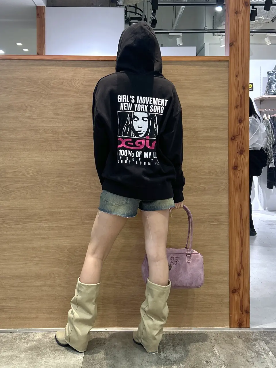 X-girl / FACE BOX AND MESSAGE ZIP UP SWEAT HOODIE – calif（カリフ