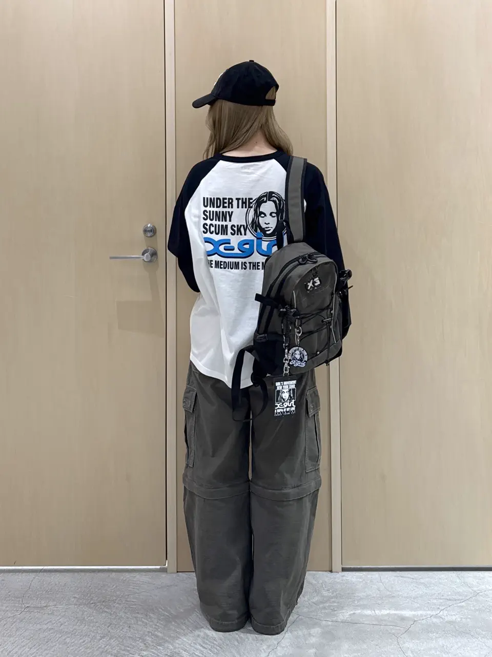 X-girl / XG EMBLEM FADED FAUX LEATHER 6PANEL CAP – calif（カリフ