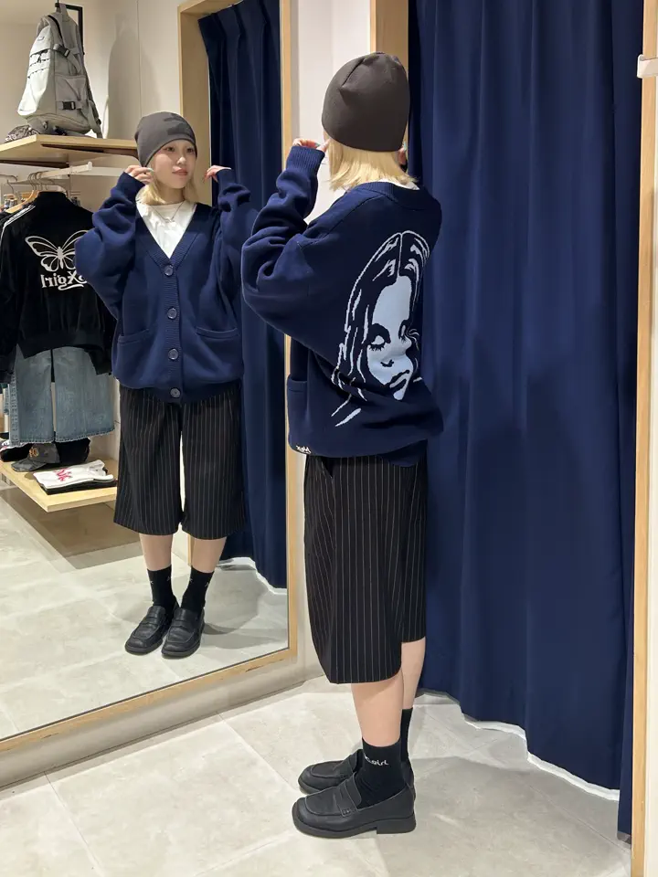 X-girl / FACE BACK JACQUARD KNIT CARDIGAN – calif（カリフ）公式サイト