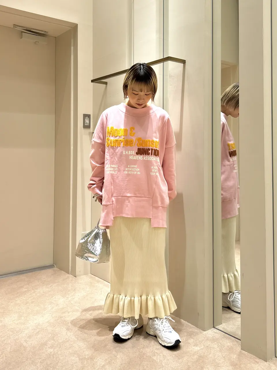 GENE HEAVENS/リメイクライクエンブロイダリー＆プリントビッグ