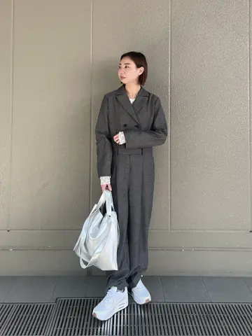 【レオまる】美品◎ familiar ジャンプスーツ　80cm ヴィンテージツイルジャンプスーツ-short & regular | 小柄・低