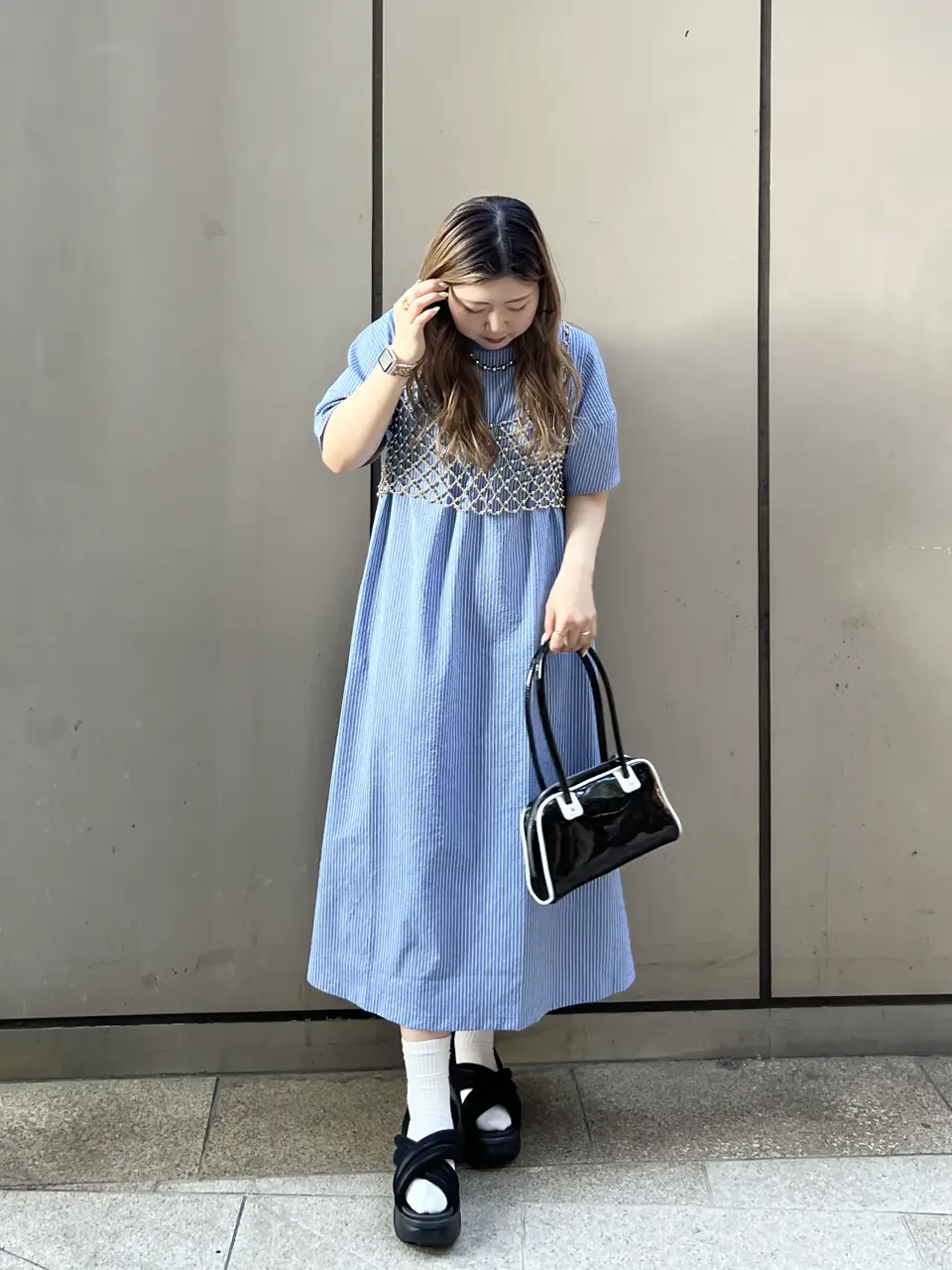 ワンピース THOUSAND MILE x GENE HEAVENS/TEE DRESS ROSE BUD｜THOUSAND MILE x GENE HEAVENS BIO WASH TEE DRESS