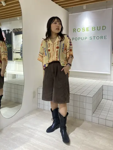 ROSE BUD◆ベスト/FREE/ポリエステル/BLK/総柄/600-4116002 ROSE BUD -ローズバッド