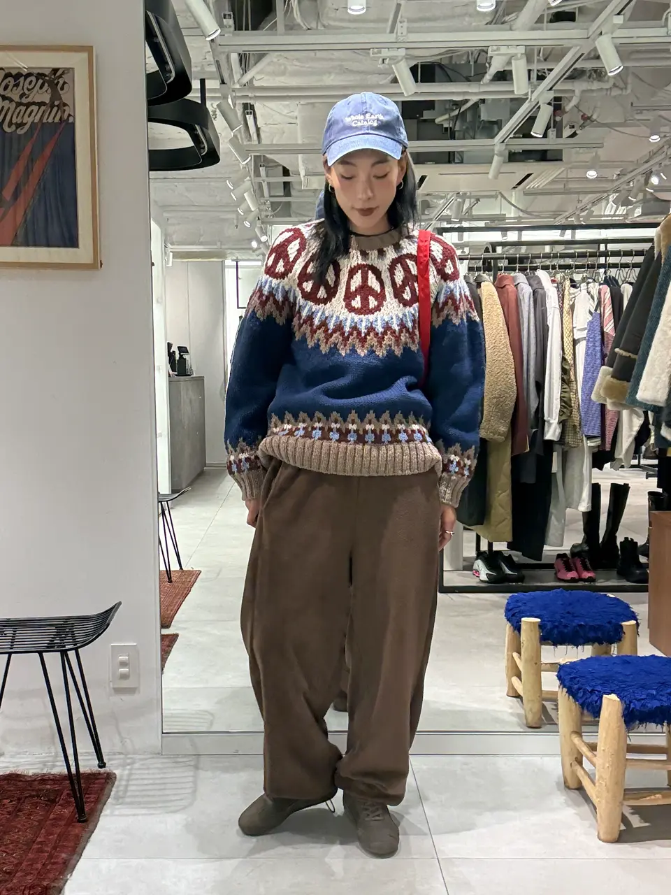 HAVE A GRATEFUL DAY/PEACE PATTERN KNIT CREW – calif（カリフ）公式