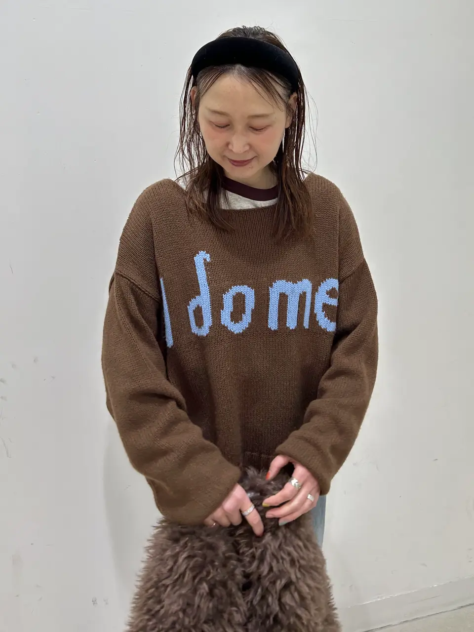 アイスコーヒー　　マルニ　コレクションモデル　花模様ファーコート　42 アイスコーヒー マルニ コレクションモデル 花模様ファーコート 42