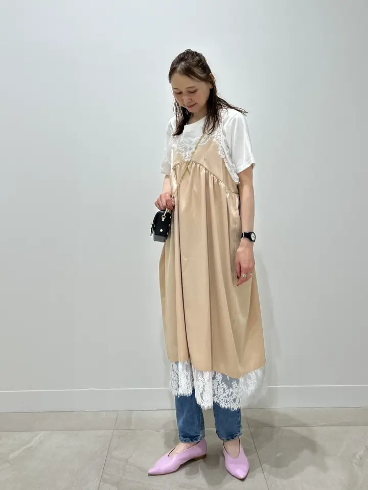 OKIRAKU×ROSEBUD/3WAY CAMI DRESS AND LOGO TEE SET – calif（カリフ
