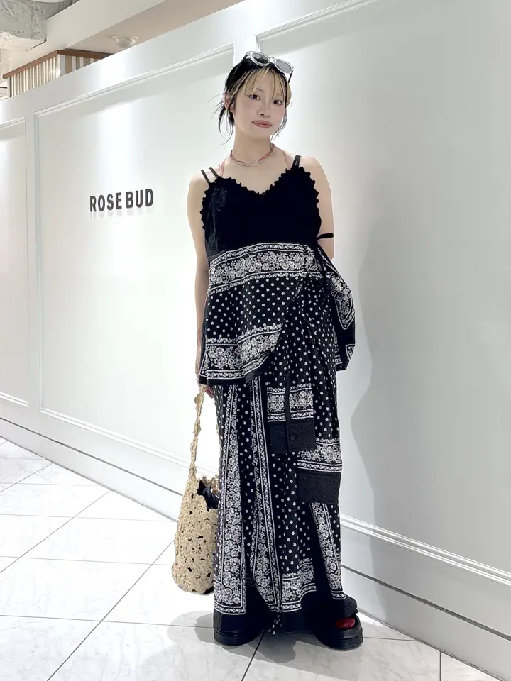 ROSE BUD別注】INDIA IS BEAUTIFUL/BLACK BANDANA CAMISOLE – calif
