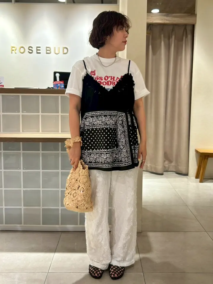 ROSE BUD別注】INDIA IS BEAUTIFUL/BLACK BANDANA CAMISOLE – calif