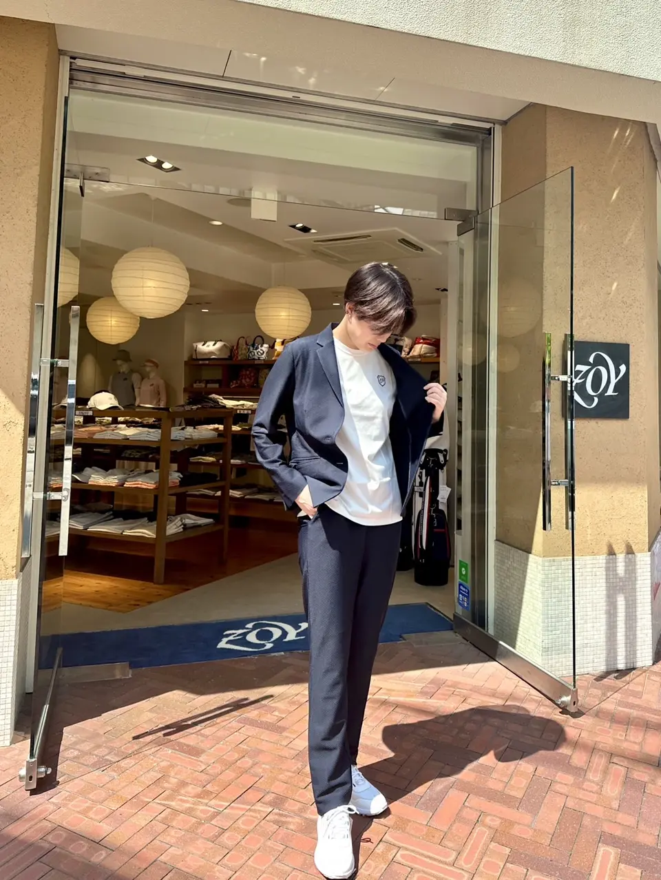 WOMEN ナイロンベアスムース 半袖Tシャツ ホワイト