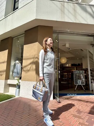 WOMEN マイクロピーチチョークストライプ ロングパンツ ライト