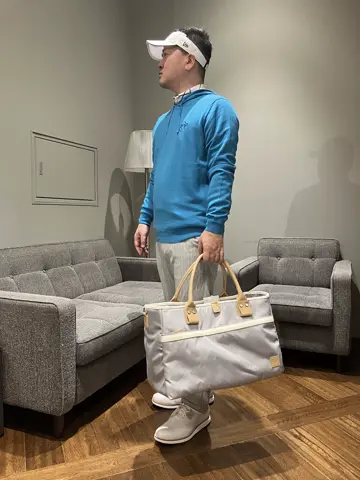 MEN カラーバープリント 長袖シャツ ネイビー