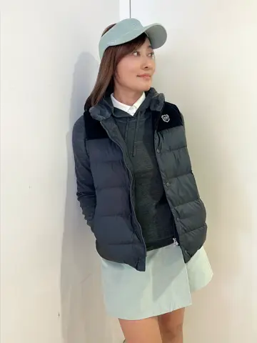 WOMEN 光電子ダウンベスト キャメル