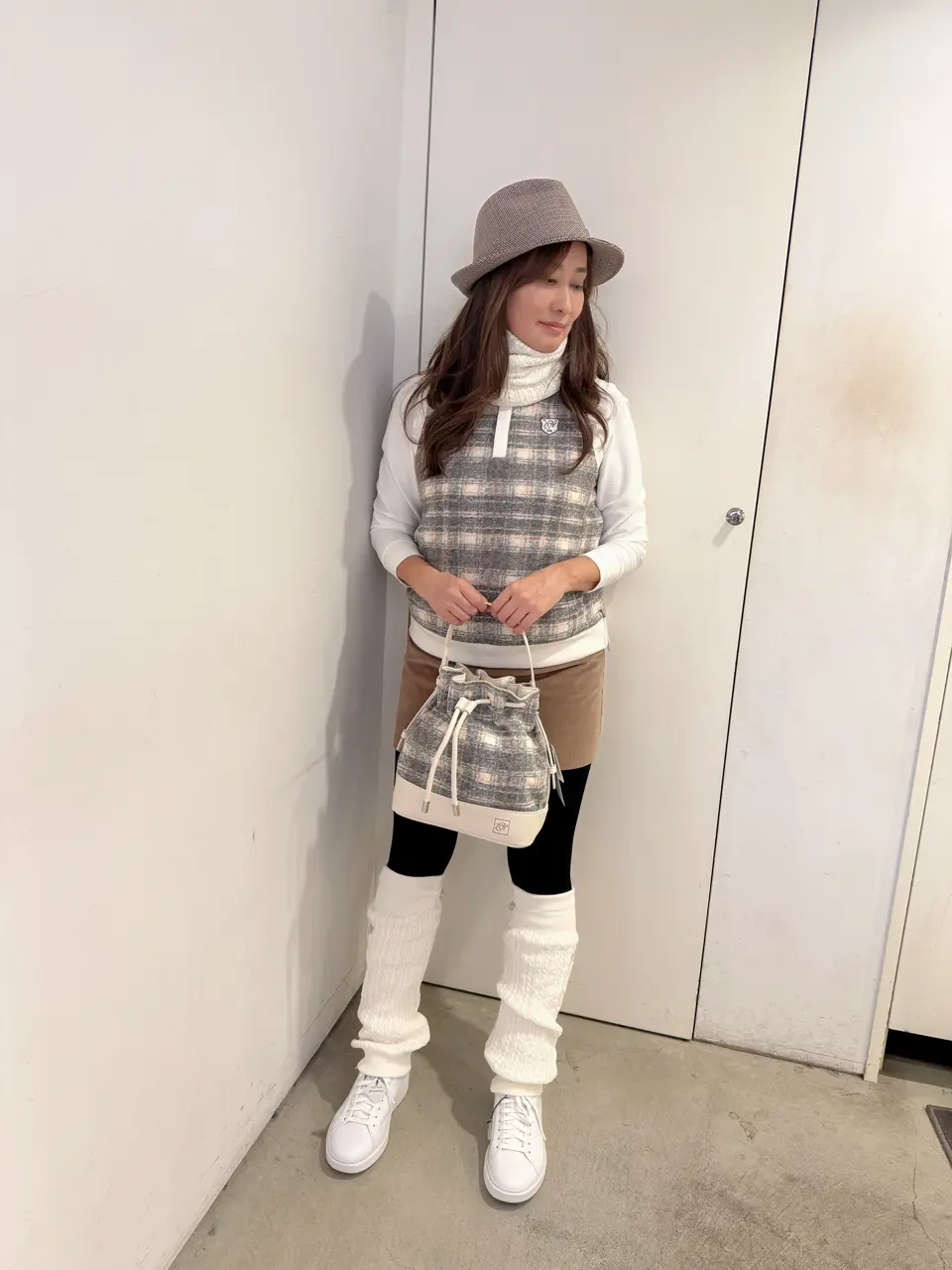 24AW】UNISEX ガンクラブチェックハット ラベンダー 071444806