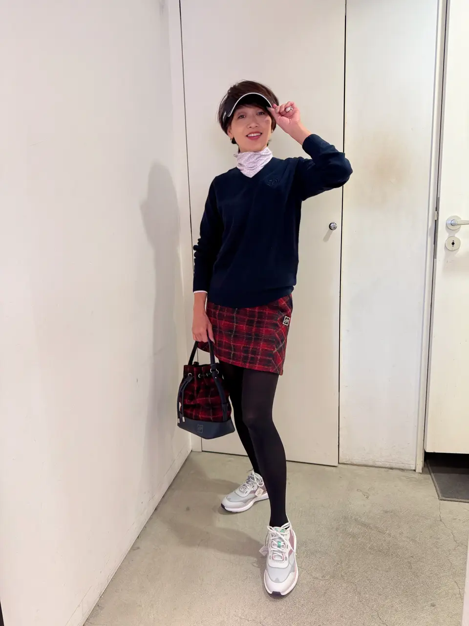 24AW】WOMEN スライバーチェックJQ スカート(防風裏地付