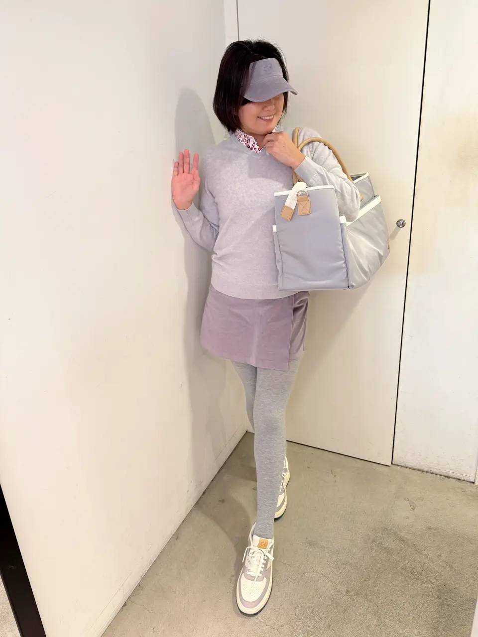 ✨️新品·未使用·試着のみ✨️ Rady マーブル柄 セットアップ ラベンダー UNISEX コットンベルベットバイザー ラベンダー 071644800