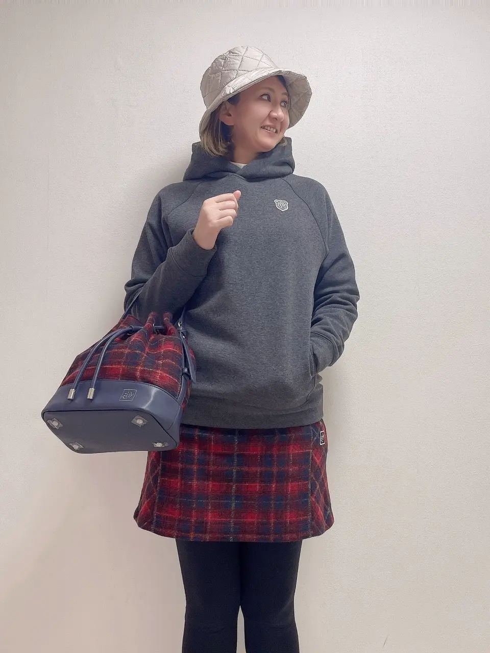 24AW】WOMEN スライバーチェックJQ スカート(防風裏地付