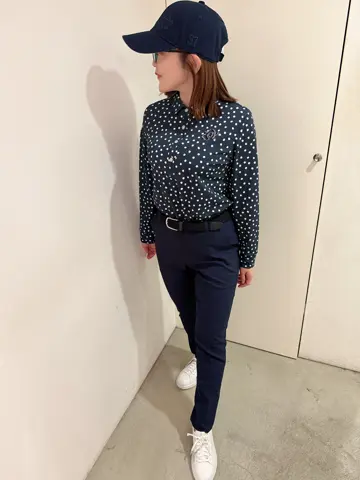 WOMEN プルーフプラスエコアルファ 長袖セーター ネイビー